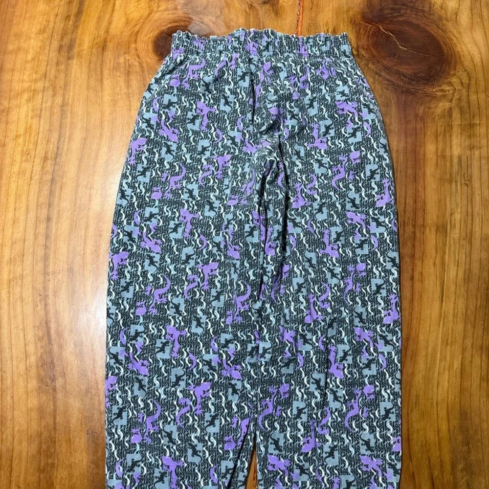 Vintage World Tour Captains Mens Gekko Jogger Pants Lizard Print Cotton 80s HH25